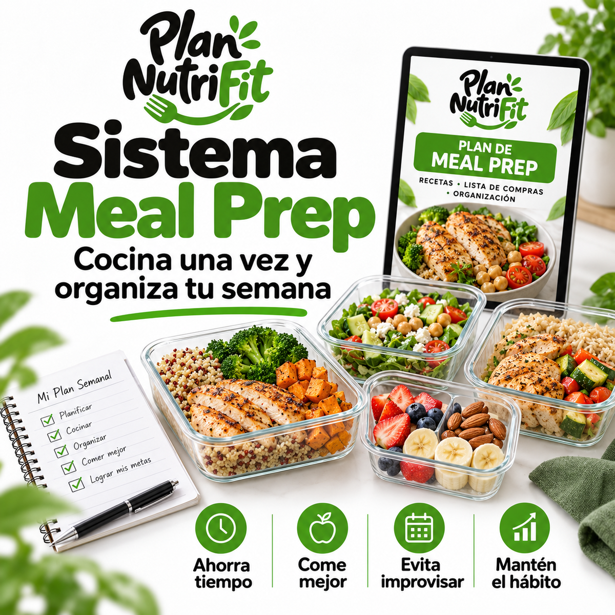 Plan NutriFit: Menús y Recetas Saludables para 30 Días