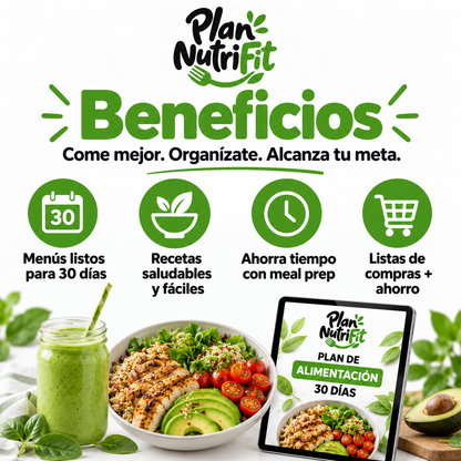 Plan NutriFit: Menús y Recetas Saludables para 30 Días